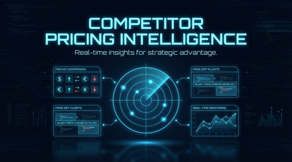 Competitor pricing intelligence — detecting pricing page changes with hourly monitoring