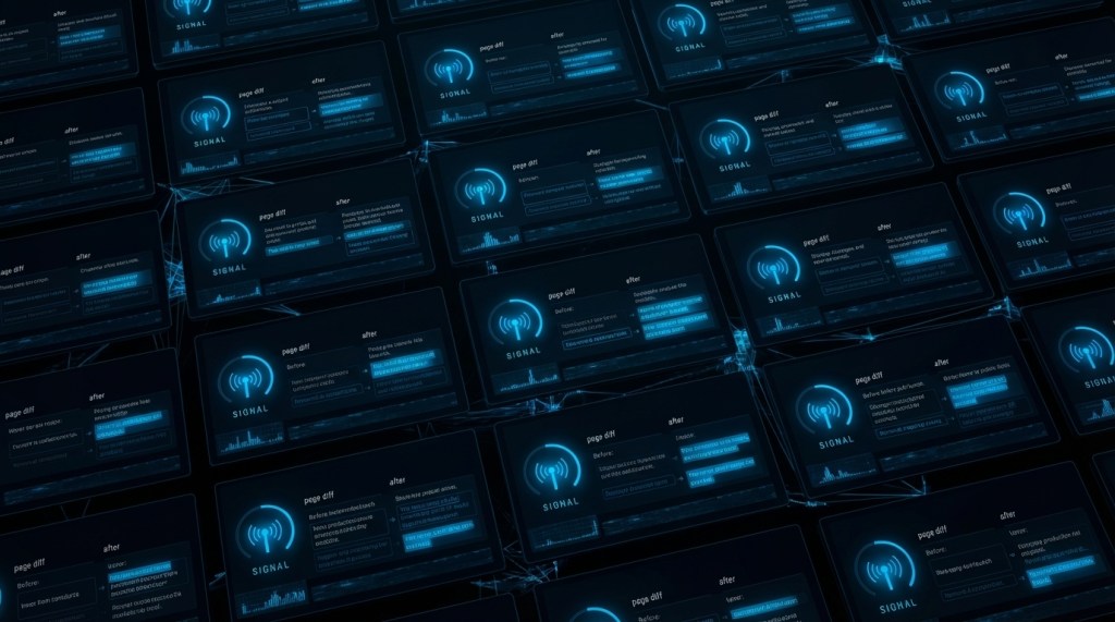 Best competitor research tools in 2026 — signal detection dashboard visualization